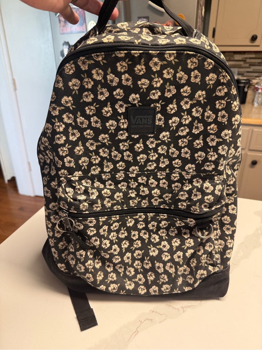 Vans Black Floral Backpack -Casual Daypack